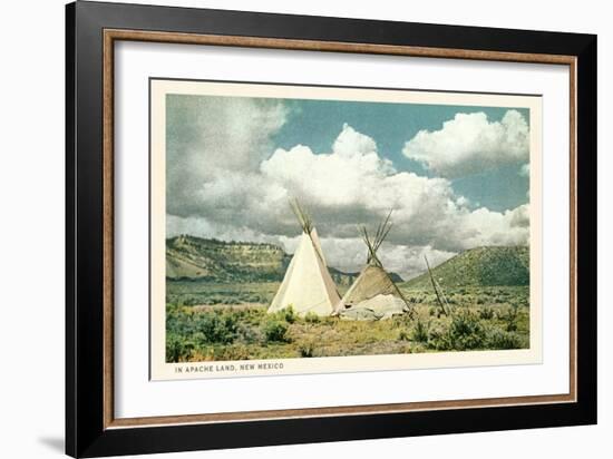 Apache Tepees in New Mexico-null-Framed Art Print