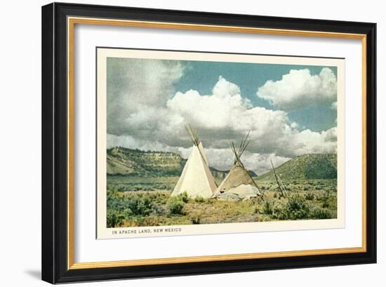 Apache Tepees in New Mexico-null-Framed Art Print