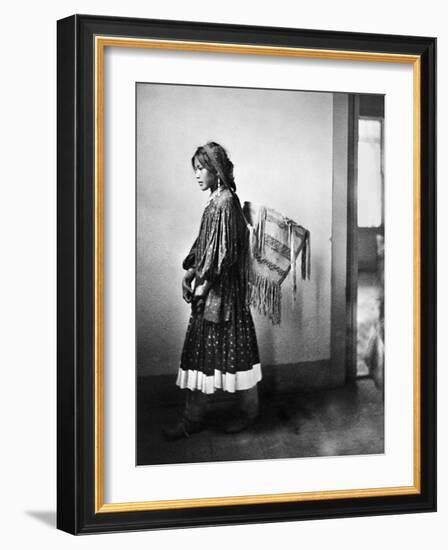 Apache Woman, C1902-Carl Werntz-Framed Photographic Print