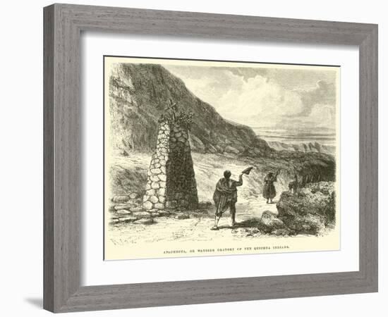 Apachecta, or Wayside Oratory of the Quichua Indians-Édouard Riou-Framed Giclee Print