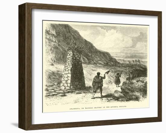 Apachecta, or Wayside Oratory of the Quichua Indians-Édouard Riou-Framed Giclee Print