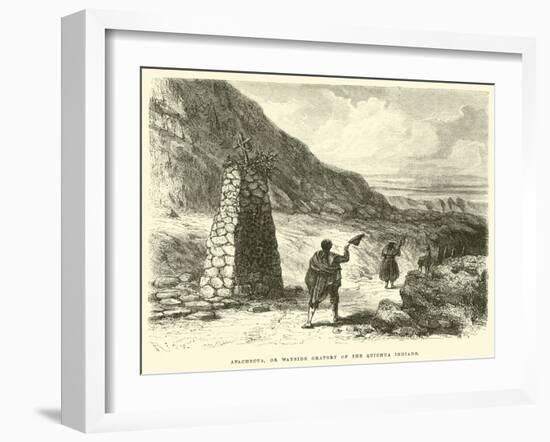 Apachecta, or Wayside Oratory of the Quichua Indians-Édouard Riou-Framed Giclee Print