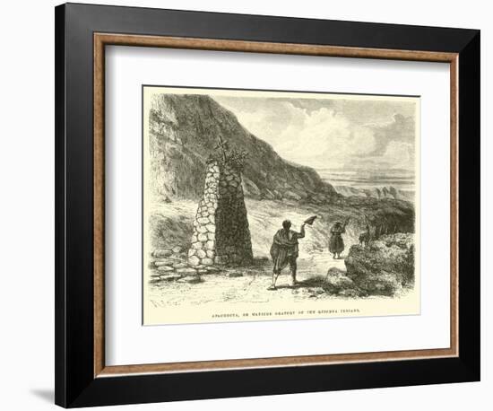 Apachecta, or Wayside Oratory of the Quichua Indians-Édouard Riou-Framed Giclee Print