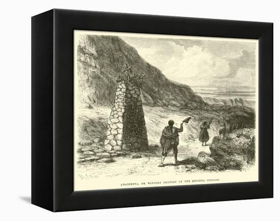 Apachecta, or Wayside Oratory of the Quichua Indians-Édouard Riou-Framed Premier Image Canvas