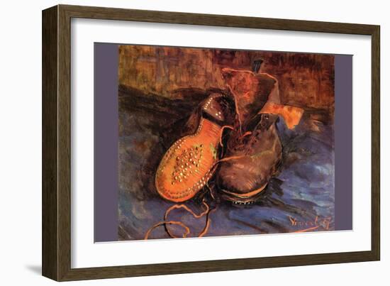 Apair of Shoes-Vincent van Gogh-Framed Art Print