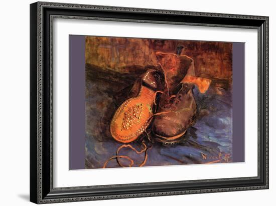 Apair of Shoes-Vincent van Gogh-Framed Art Print