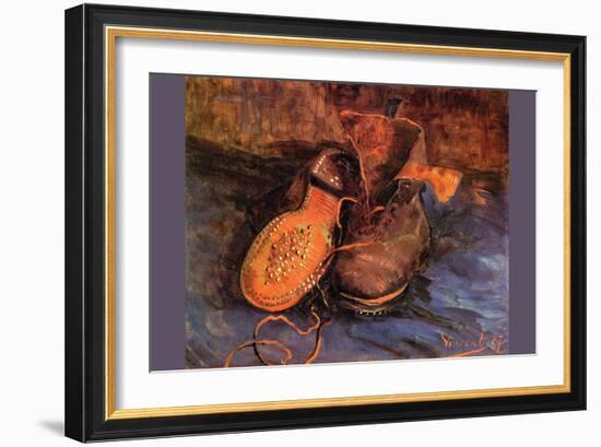 Apair of Shoes-Vincent van Gogh-Framed Art Print