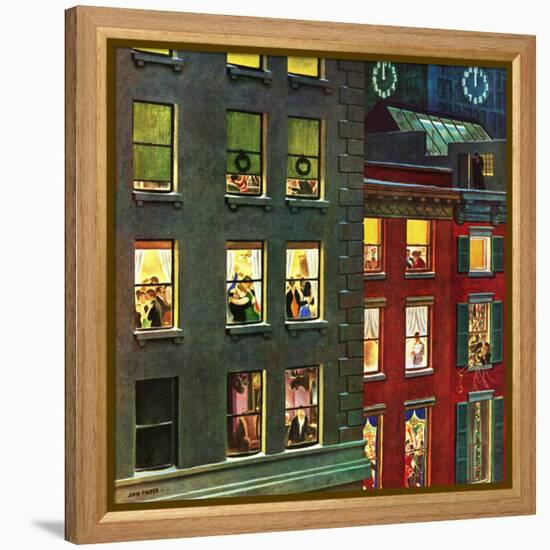 "Apartment Dwellers on New Year's Eve," January 3, 1948-John Falter-Framed Premier Image Canvas