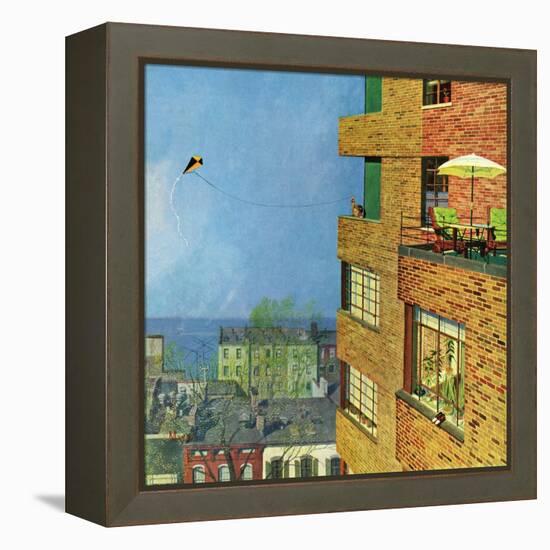 "Apartment Kite Flyer", June 14, 1958-Earl Mayan-Framed Premier Image Canvas