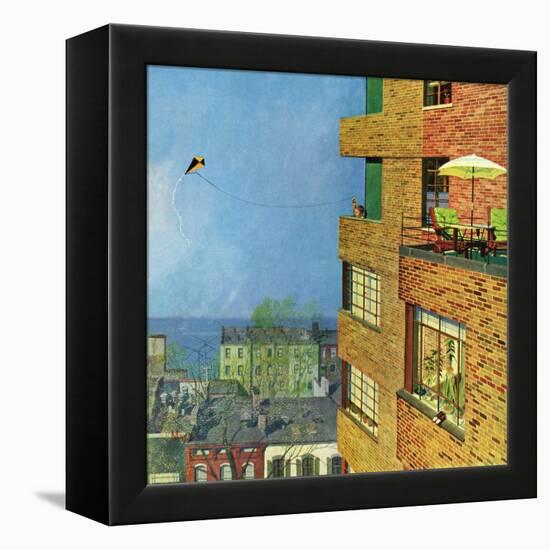 "Apartment Kite Flyer", June 14, 1958-Earl Mayan-Framed Premier Image Canvas