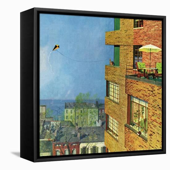 "Apartment Kite Flyer", June 14, 1958-Earl Mayan-Framed Premier Image Canvas