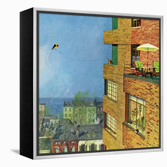 "Apartment Kite Flyer", June 14, 1958-Earl Mayan-Framed Premier Image Canvas