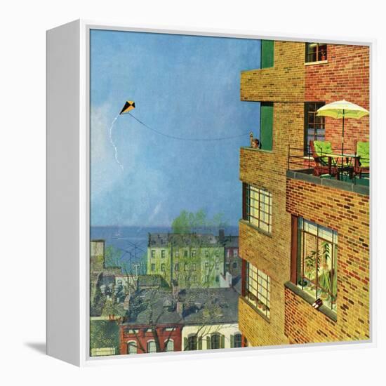 "Apartment Kite Flyer", June 14, 1958-Earl Mayan-Framed Premier Image Canvas