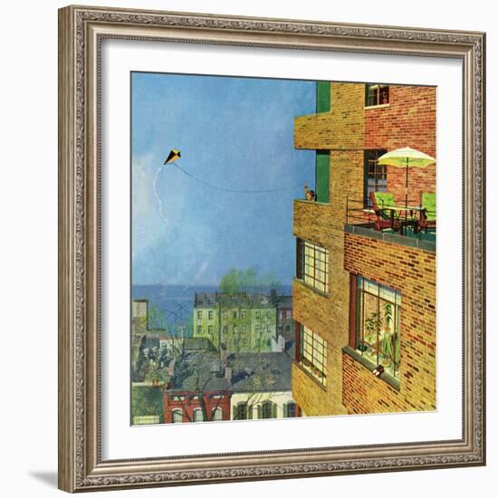 "Apartment Kite Flyer", June 14, 1958-Earl Mayan-Framed Giclee Print