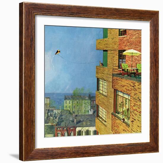 "Apartment Kite Flyer", June 14, 1958-Earl Mayan-Framed Giclee Print