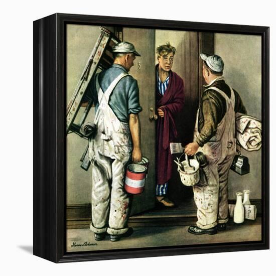 "Apartment Painters," May 1, 1948-Stevan Dohanos-Framed Premier Image Canvas