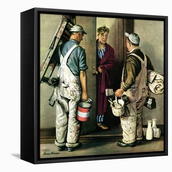 "Apartment Painters," May 1, 1948-Stevan Dohanos-Framed Premier Image Canvas