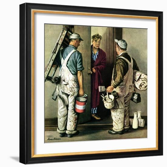 "Apartment Painters," May 1, 1948-Stevan Dohanos-Framed Giclee Print