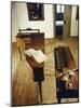 Apartment Where Mozart Was Born with Display of Instruments-Gjon Mili-Mounted Photographic Print