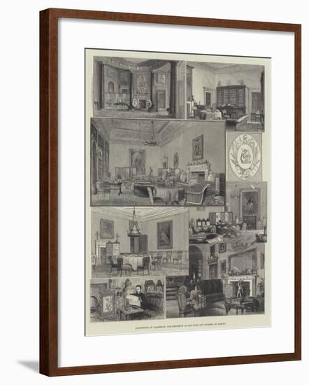 Apartments of Claremont, the Residence of the Duke and Duchess of Albany-null-Framed Giclee Print