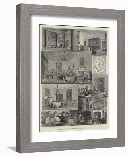 Apartments of Claremont, the Residence of the Duke and Duchess of Albany-null-Framed Giclee Print