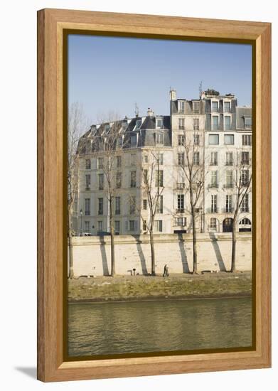 Apartments on the River Seine in Paris, France-Robert Such-Framed Premier Image Canvas