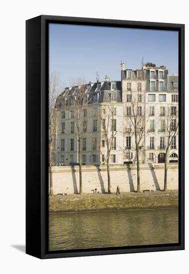 Apartments on the River Seine in Paris, France-Robert Such-Framed Premier Image Canvas