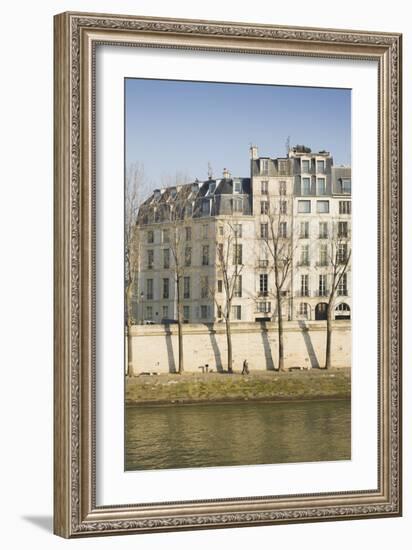 Apartments on the River Seine in Paris, France-Robert Such-Framed Photographic Print