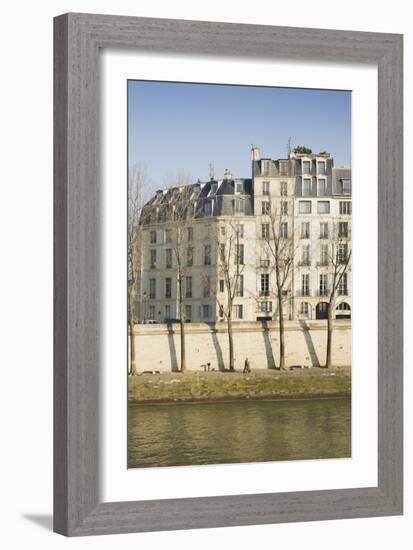 Apartments on the River Seine in Paris, France-Robert Such-Framed Photographic Print