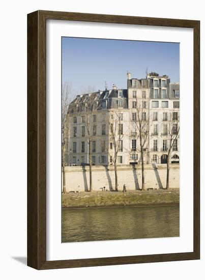 Apartments on the River Seine in Paris, France-Robert Such-Framed Photographic Print