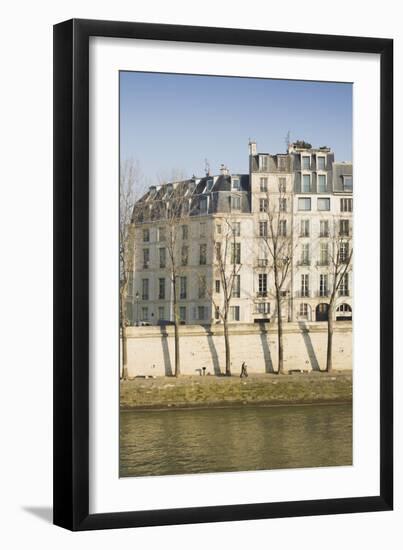 Apartments on the River Seine in Paris, France-Robert Such-Framed Photographic Print