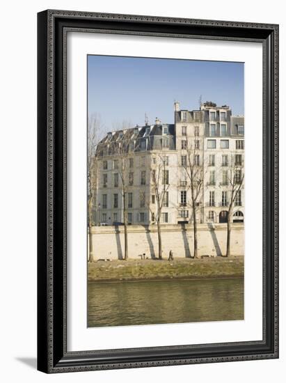 Apartments on the River Seine in Paris, France-Robert Such-Framed Photographic Print