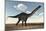 Apatosaurus Dinosaur Walking in the Desert-Stocktrek Images-Mounted Art Print