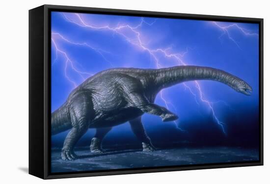 Apatosaurus Dinosaur-Joe Tucciarone-Framed Premier Image Canvas