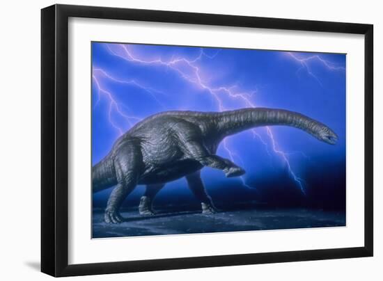 Apatosaurus Dinosaur-Joe Tucciarone-Framed Photographic Print