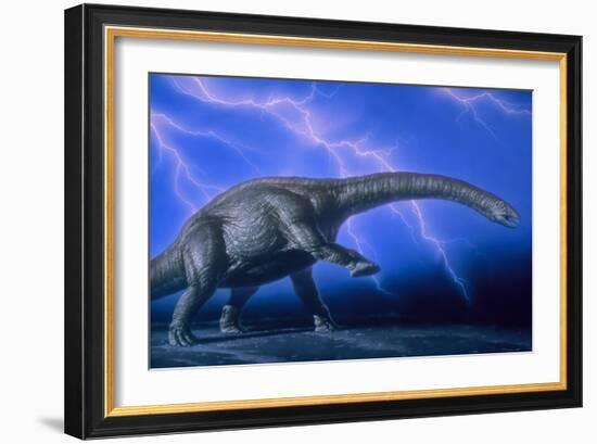 Apatosaurus Dinosaur-Joe Tucciarone-Framed Photographic Print