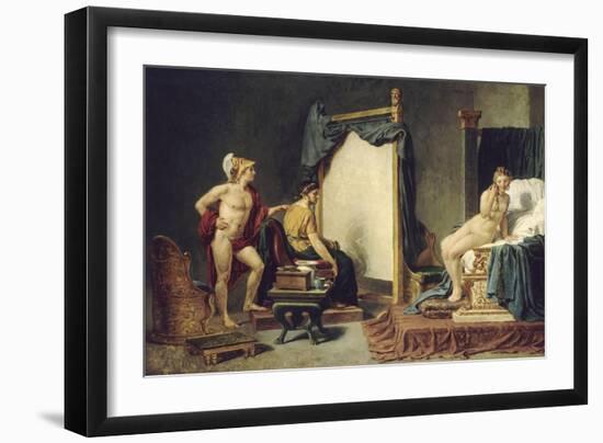 Apelle et Campaspe-Jacques David-Framed Giclee Print