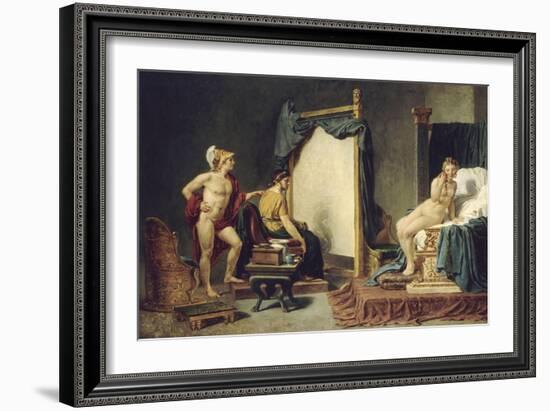 Apelle et Campaspe-Jacques David-Framed Giclee Print