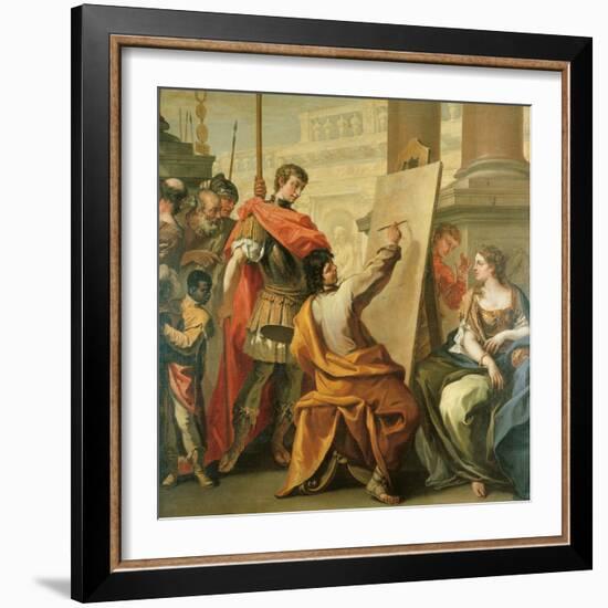 Apelles Making a Portrait of Pancaspe-Sebastiano Ricci-Framed Giclee Print