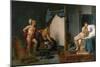 Apelles Painting Campaspe in the Presence of Alexander the Great-Jacques Louis David-Mounted Giclee Print