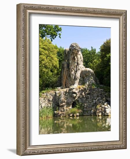 Apennine Colossus by Giambologna, Il Gigante Dell'Appennino, Villa Demidoff, Florence, Italy-Nico Tondini-Framed Photographic Print