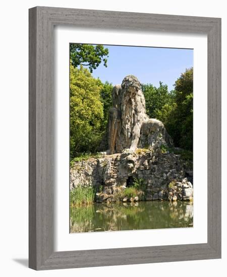 Apennine Colossus by Giambologna, Il Gigante Dell'Appennino, Villa Demidoff, Florence, Italy-Nico Tondini-Framed Photographic Print