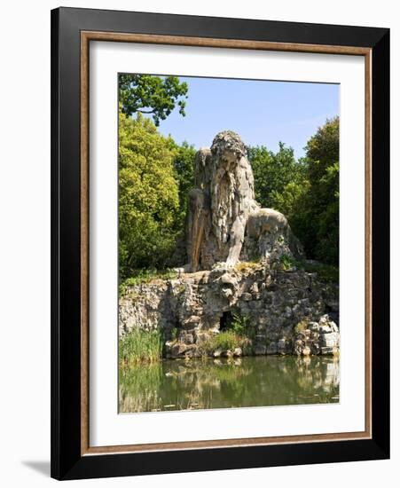 Apennine Colossus by Giambologna, Il Gigante Dell'Appennino, Villa Demidoff, Florence, Italy-Nico Tondini-Framed Photographic Print