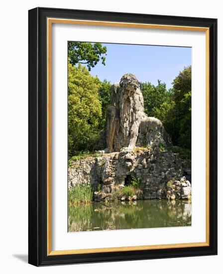 Apennine Colossus by Giambologna, Il Gigante Dell'Appennino, Villa Demidoff, Florence, Italy-Nico Tondini-Framed Photographic Print