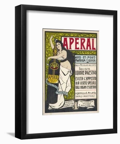Aperal, Aperitif Which May be Drunk on Its Own or Mixed with Your Coffee-null-Framed Art Print