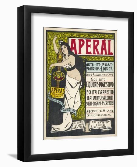 Aperal, Aperitif Which May be Drunk on Its Own or Mixed with Your Coffee-null-Framed Art Print