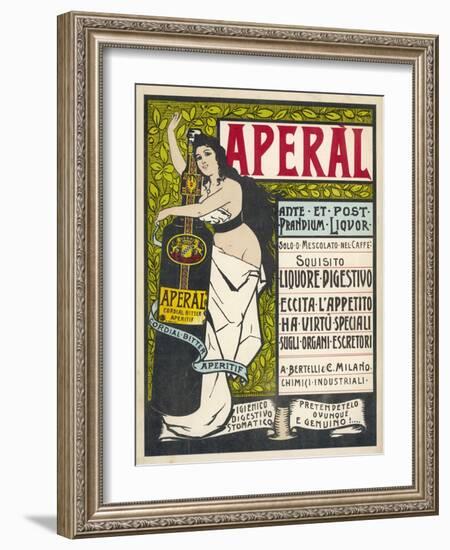 Aperal, Aperitif Which May be Drunk on Its Own or Mixed with Your Coffee-null-Framed Art Print