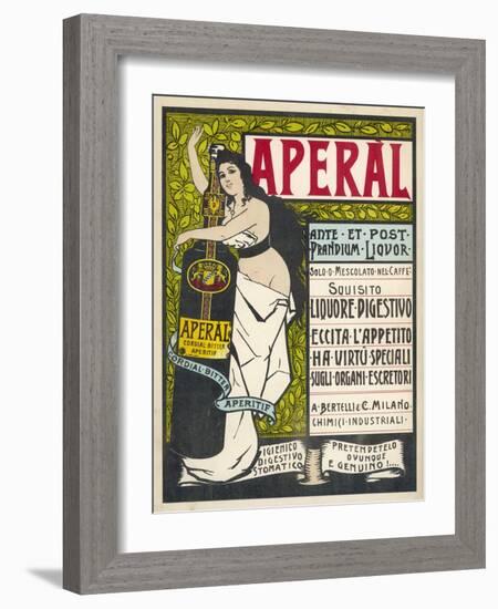 Aperal, Aperitif Which May be Drunk on Its Own or Mixed with Your Coffee-null-Framed Art Print