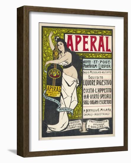 Aperal, Aperitif Which May be Drunk on Its Own or Mixed with Your Coffee-null-Framed Art Print