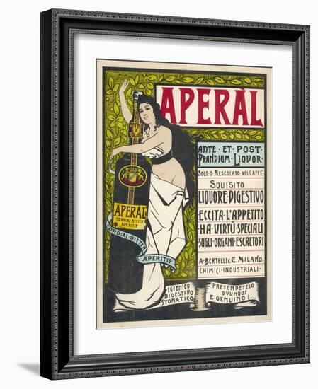 Aperal, Aperitif Which May be Drunk on Its Own or Mixed with Your Coffee-null-Framed Art Print